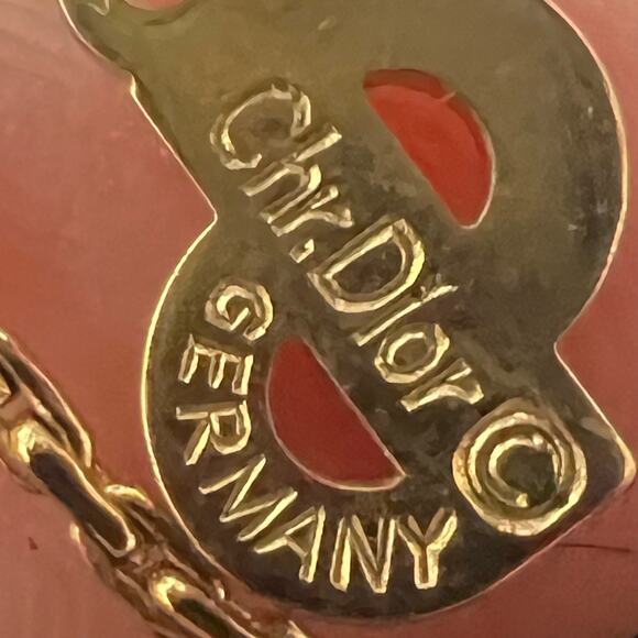 Christian Dior Vintage 70s Purple Flower Frosted Glass Designer Necklace Jewelry - Picture 4 of 9